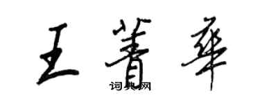 王正良王菁华行书个性签名怎么写