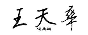 王正良王天华行书个性签名怎么写