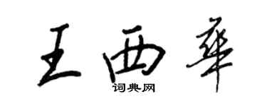 王正良王西华行书个性签名怎么写