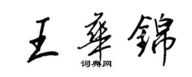 王正良王华锦行书个性签名怎么写
