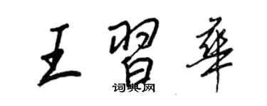 王正良王习华行书个性签名怎么写