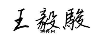 王正良王毅骏行书个性签名怎么写
