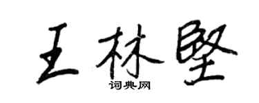 王正良王林坚行书个性签名怎么写