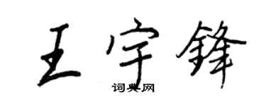 王正良王宇锋行书个性签名怎么写