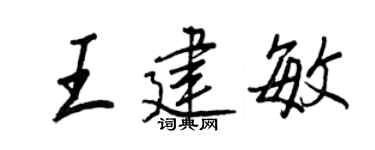 王正良王建敏行书个性签名怎么写