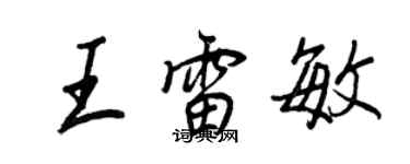 王正良王雷敏行书个性签名怎么写