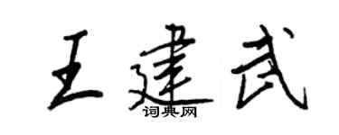 王正良王建武行书个性签名怎么写