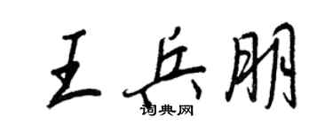 王正良王兵朋行书个性签名怎么写