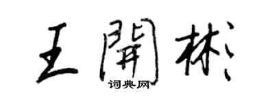 王正良王开彬行书个性签名怎么写