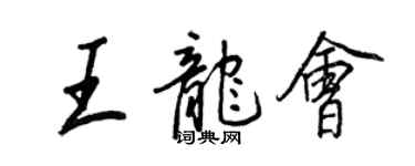王正良王龙会行书个性签名怎么写