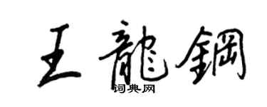 王正良王龙钢行书个性签名怎么写