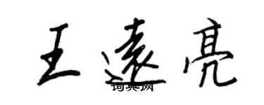 王正良王远亮行书个性签名怎么写