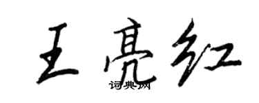 王正良王亮红行书个性签名怎么写