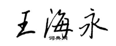 王正良王海永行书个性签名怎么写