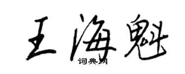 王正良王海魁行书个性签名怎么写