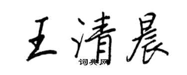 王正良王清晨行书个性签名怎么写