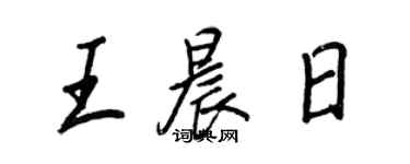 王正良王晨日行书个性签名怎么写