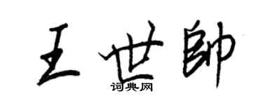王正良王世帅行书个性签名怎么写