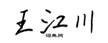 王正良王江川行书个性签名怎么写