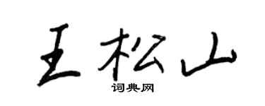 王正良王松山行书个性签名怎么写