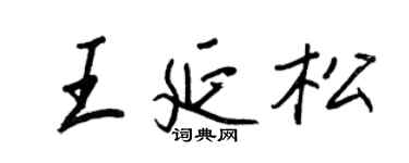 王正良王延松行书个性签名怎么写