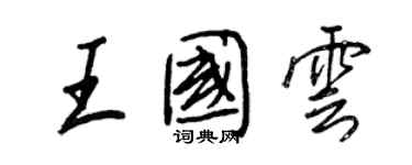 王正良王国云行书个性签名怎么写
