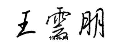 王正良王云朋行书个性签名怎么写