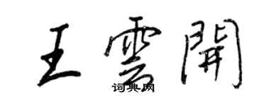 王正良王云开行书个性签名怎么写