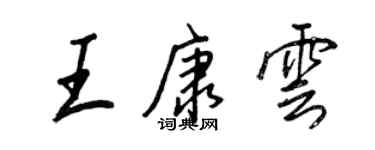 王正良王康云行书个性签名怎么写