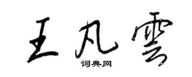 王正良王凡云行书个性签名怎么写