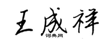 王正良王成祥行书个性签名怎么写