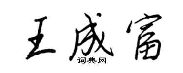 王正良王成富行书个性签名怎么写
