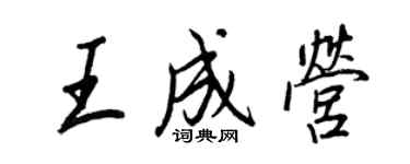 王正良王成营行书个性签名怎么写