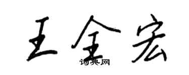 王正良王全宏行书个性签名怎么写