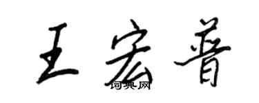 王正良王宏普行书个性签名怎么写