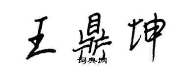 王正良王鼎坤行书个性签名怎么写
