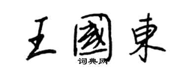 王正良王国东行书个性签名怎么写