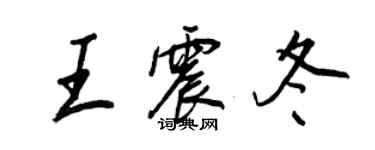 王正良王震冬行书个性签名怎么写