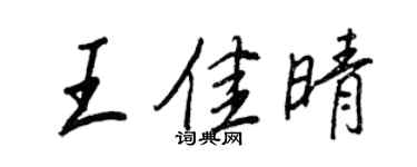 王正良王佳晴行书个性签名怎么写