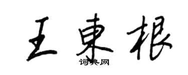 王正良王东根行书个性签名怎么写