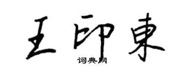 王正良王印东行书个性签名怎么写