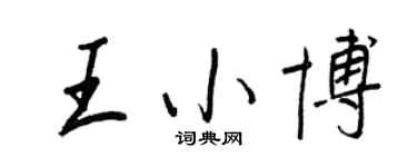 王正良王小博行书个性签名怎么写