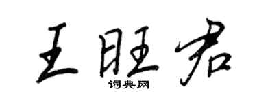 王正良王旺君行书个性签名怎么写