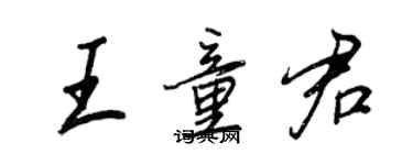王正良王童君行书个性签名怎么写