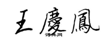 王正良王庆凤行书个性签名怎么写