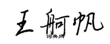 王正良王舸帆行书个性签名怎么写