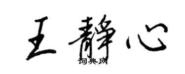 王正良王静心行书个性签名怎么写