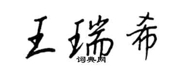 王正良王瑞希行书个性签名怎么写