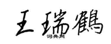 王正良王瑞鹤行书个性签名怎么写