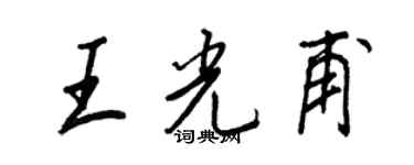 王正良王光甫行书个性签名怎么写